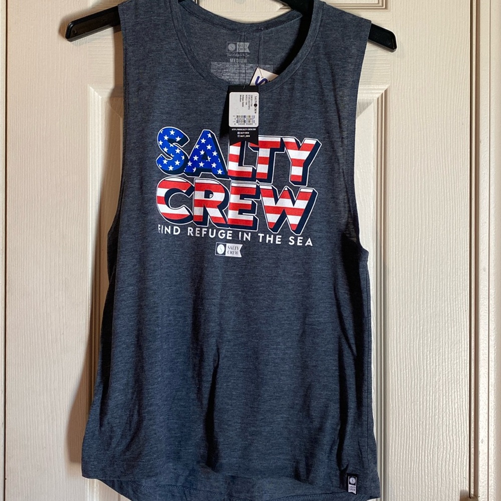 Salty Crew Stars & Stripes Muscle Tank women’s size M